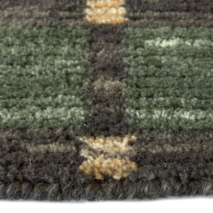 Tattersall Jade Rug – close up