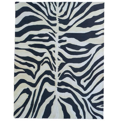 Serengeti Rug – Zebra Black – cabin lodge area rug