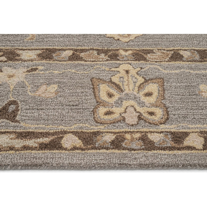Azari Rug – Isfahan Gray – close up