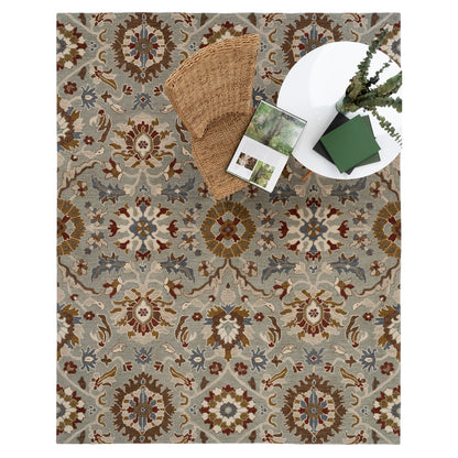 Azari Rug – Keshan Pewter – detail view