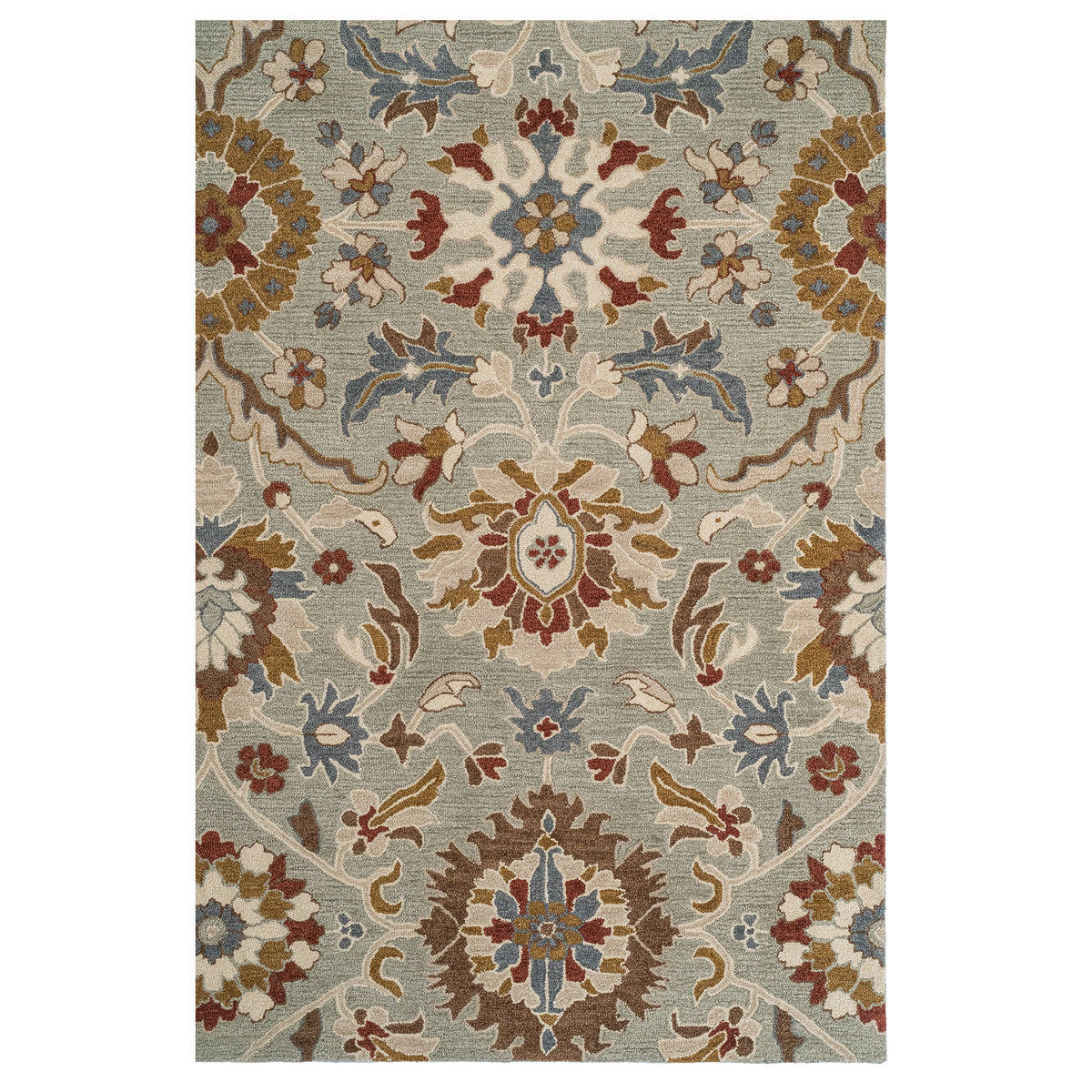 Azari Rugs Capel Azari Area Rug – Keshan Pewter – Cabin Rugs
