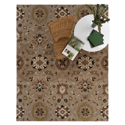 Azari Rug – Keshan Oxford Tan – detail view