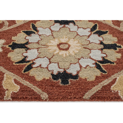 Azari Rug – Keshan Terra Cotta – close up