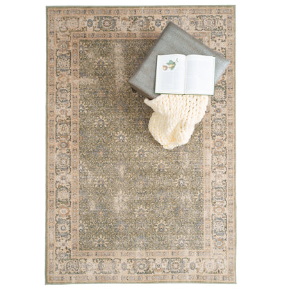 Avery Rug – Keshan Sage – detail view