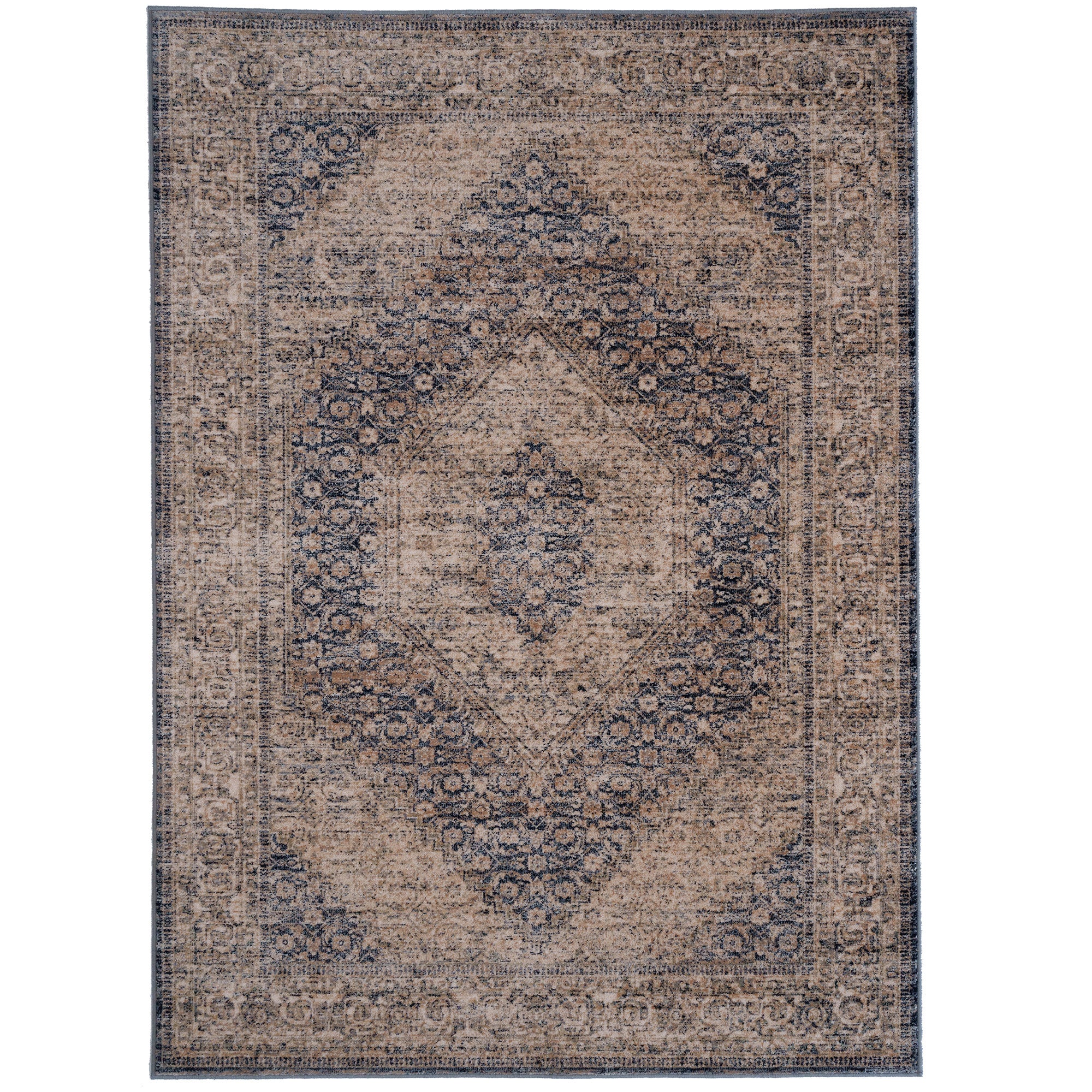 Capel Avery Area Rug – Tabriz Indigo Sand – Cabin Rugs