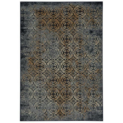 Metropolis Rug – Del Mar Navy – cabin lodge area rug