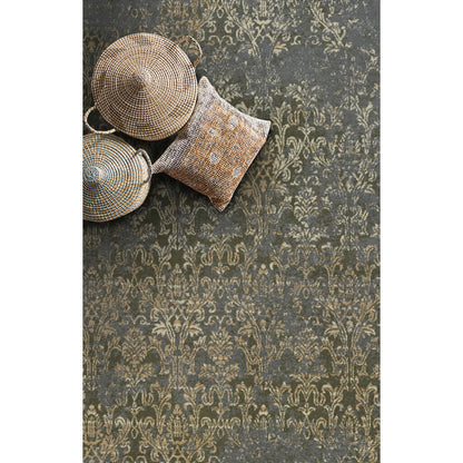 Metropolis Rug – Victoria Woodland Green – detail view