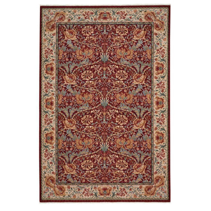 Lineage Rug – Nouveau Red Ivory – cabin lodge area rug