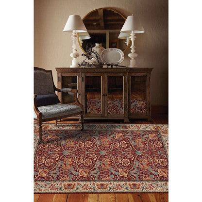Lineage Rug – Nouveau Red Ivory – detail view