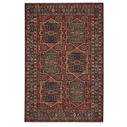 Lineage Rug – Qashqai Red Navy – cabin lodge area rug