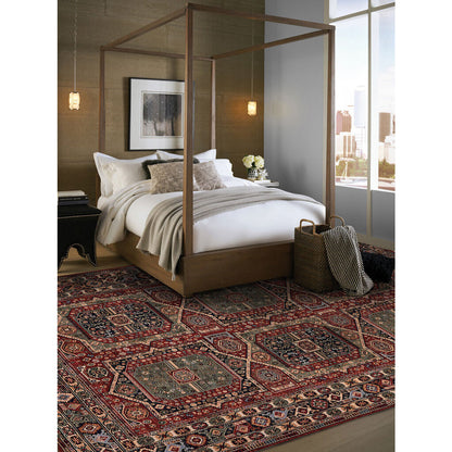 Lineage Rug – Qashqai Red Navy – detail view