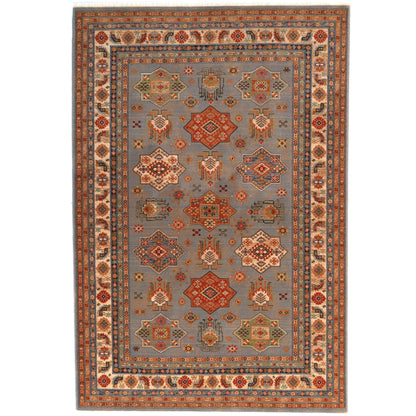 Lineage Rug – Medallion Steel Blue – cabin lodge area rug