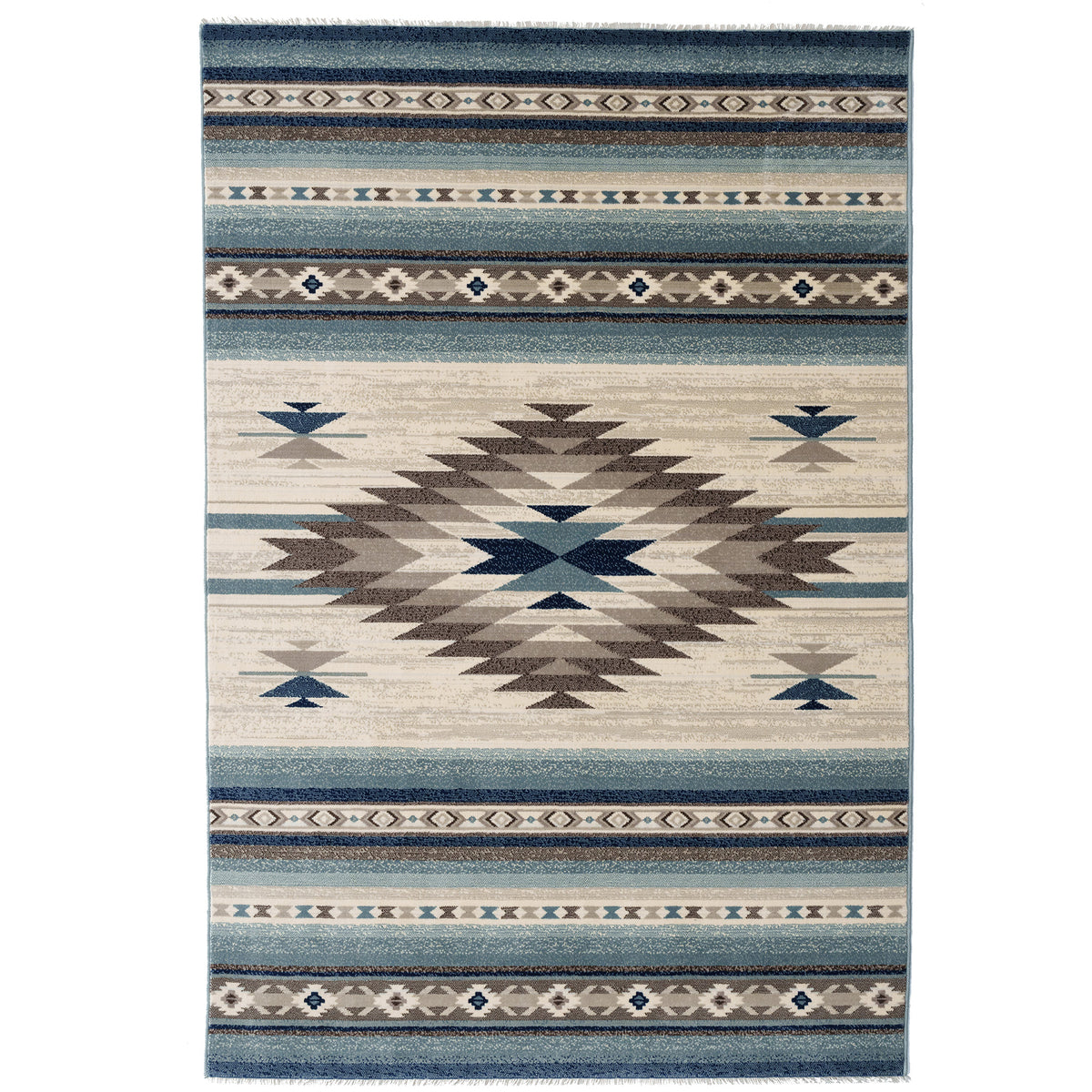 Jules Rug – Navajo Silver – cabin lodge area rug