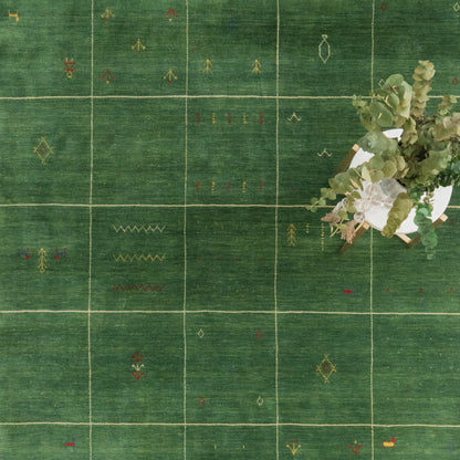 Zagros Verdant Green Rug – detail view