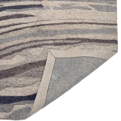 Capel Ripple Area Rug - Gray - Back View