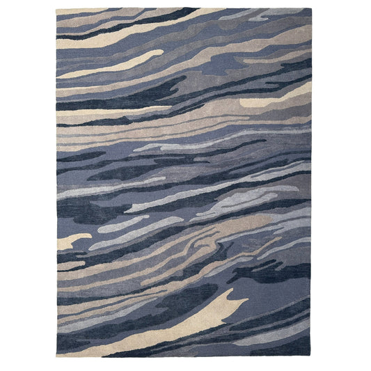 Capel Ripple Area Rug - Teal Blue