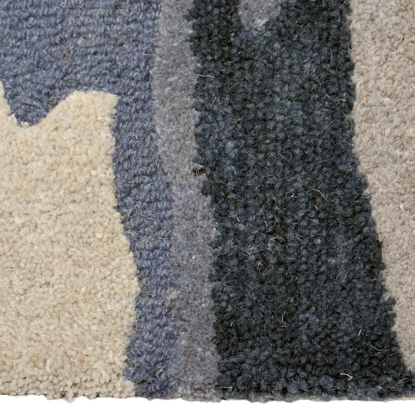 Capel Ripple Area Rug - Teal Blue - Cross-Section View