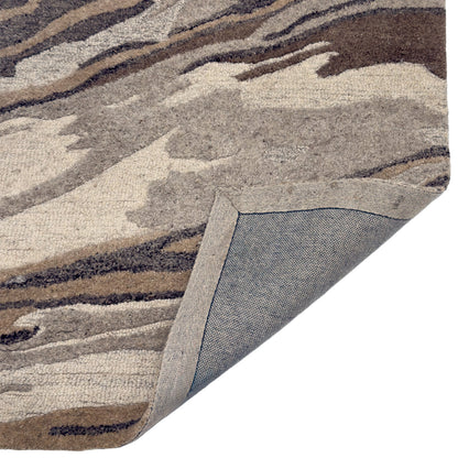 Capel Ripple Area Rug - Tan - Back View