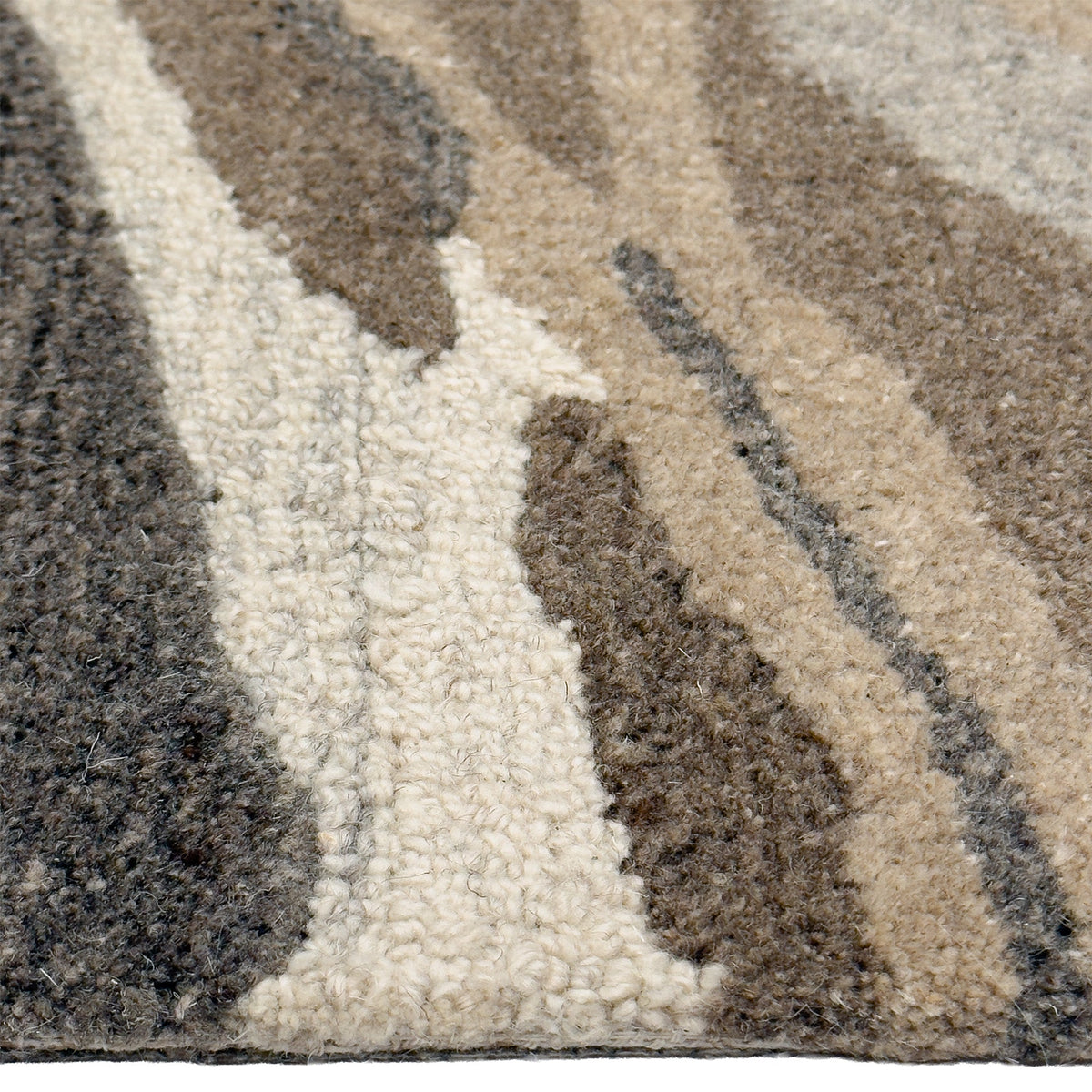Capel Ripple Area Rug - Tan - Cross-Section View