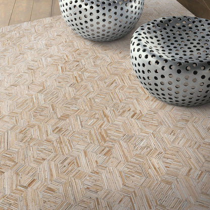 Laramie Rug – Polygon Mushroom – detail view