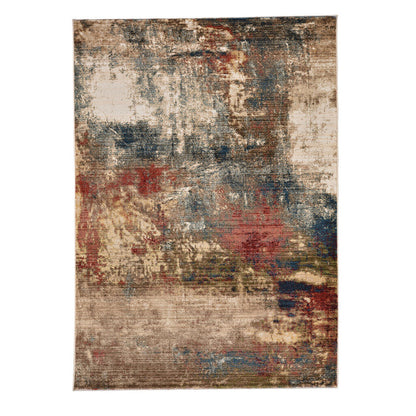 Landis Rug – Abstract Blue Multi – cabin lodge area rug