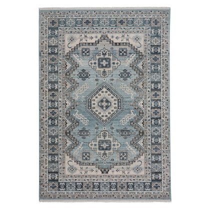 Landis Rug – Kazak Blue Mist – cabin lodge area rug