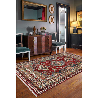 Landis Rug – Kazak Classic Red – detail view