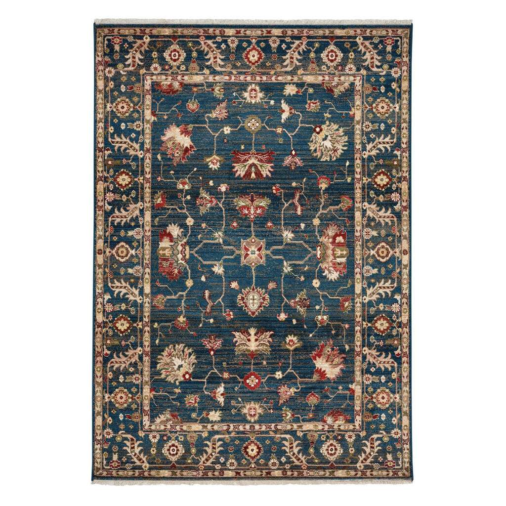 Landis Rug – Keshan Cerulean Blue – cabin lodge area rug