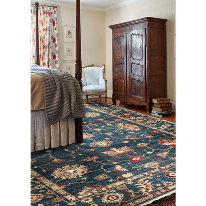 Landis Rug – Keshan Cerulean Blue – detail view