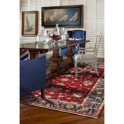 Landis Rug – Keshan Crimson Navy – detail view