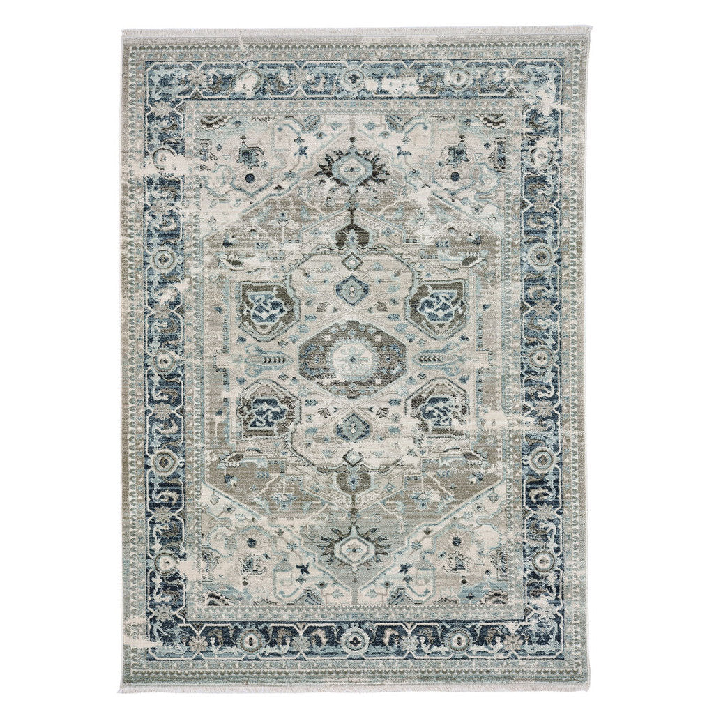 Alden Rug – Heriz Silver Grey – cabin lodge area rug