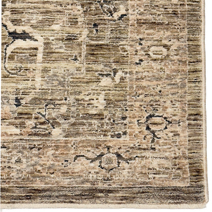 Capel Great Horn-Heriz Area Rug - Green - Corner View