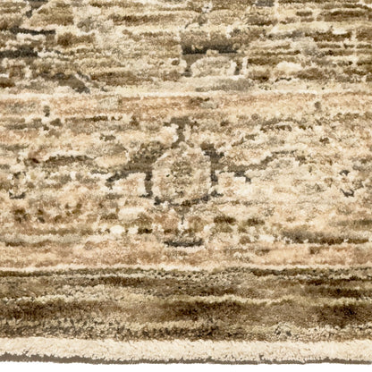 Capel Great Horn-Heriz Area Rug - Green - Cross-Section View