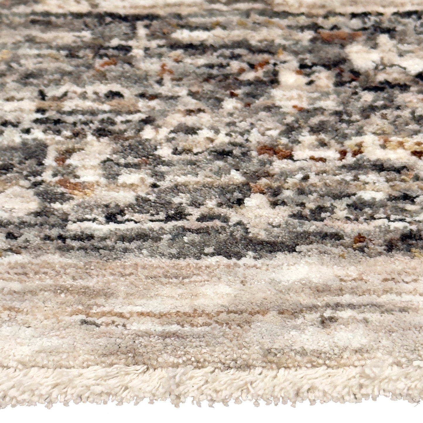 Capel Great Horn-Heriz Area Rug - Tan - Cross-Section View