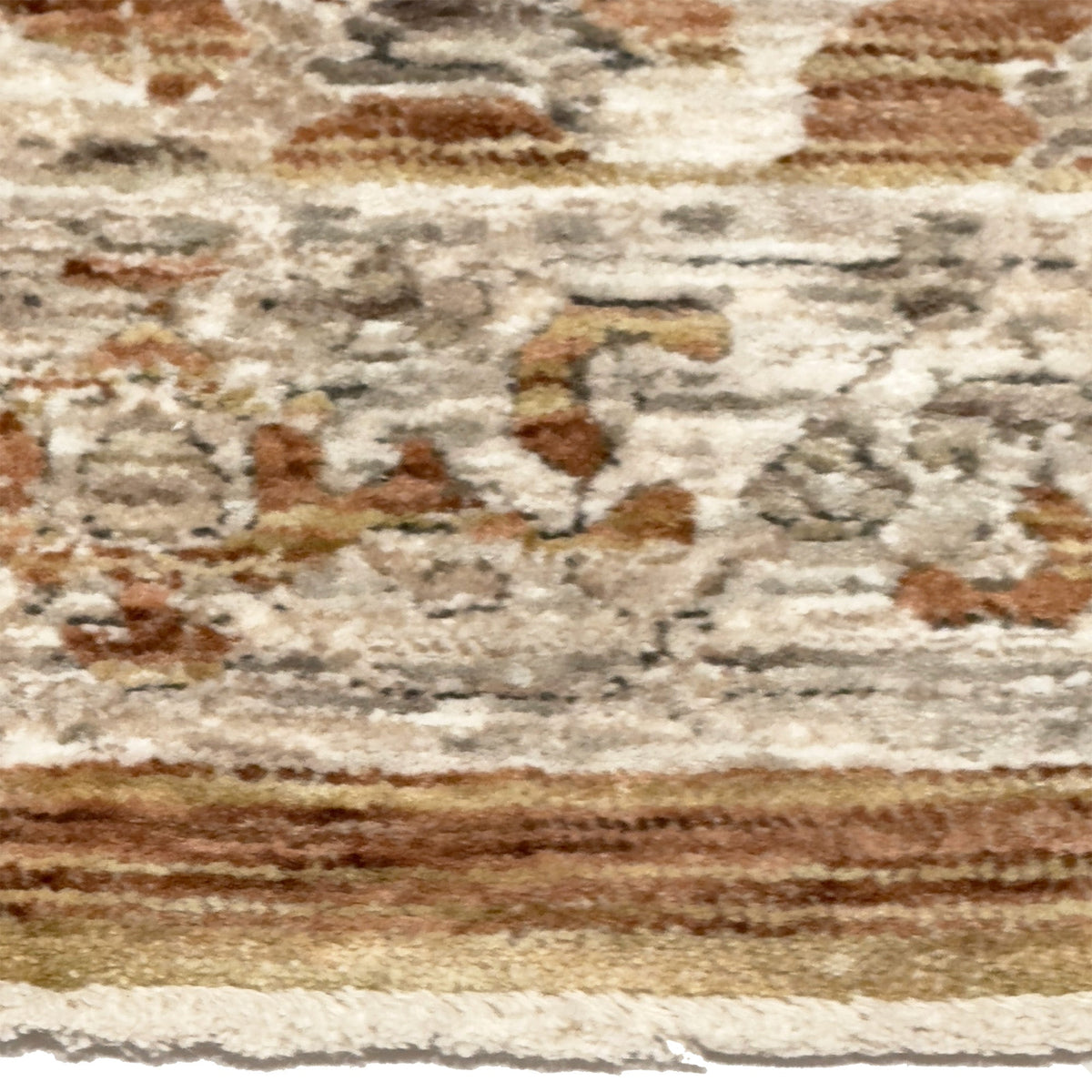 Capel Great Horn-Heriz Area Rug - Clay - Cross-Section View