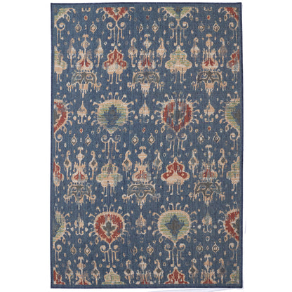 Captiva Rug – Ikat Navy – cabin lodge area rug