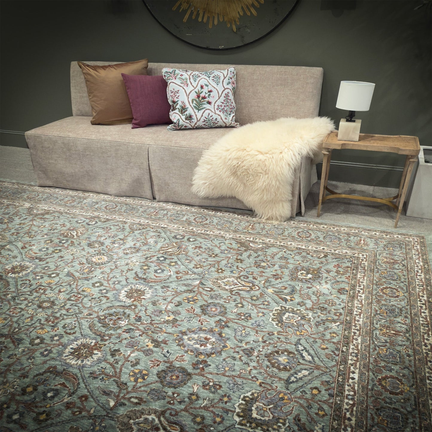 Capel Mt. Pleasant Area Rug - Lt. Green - Lifestyle View