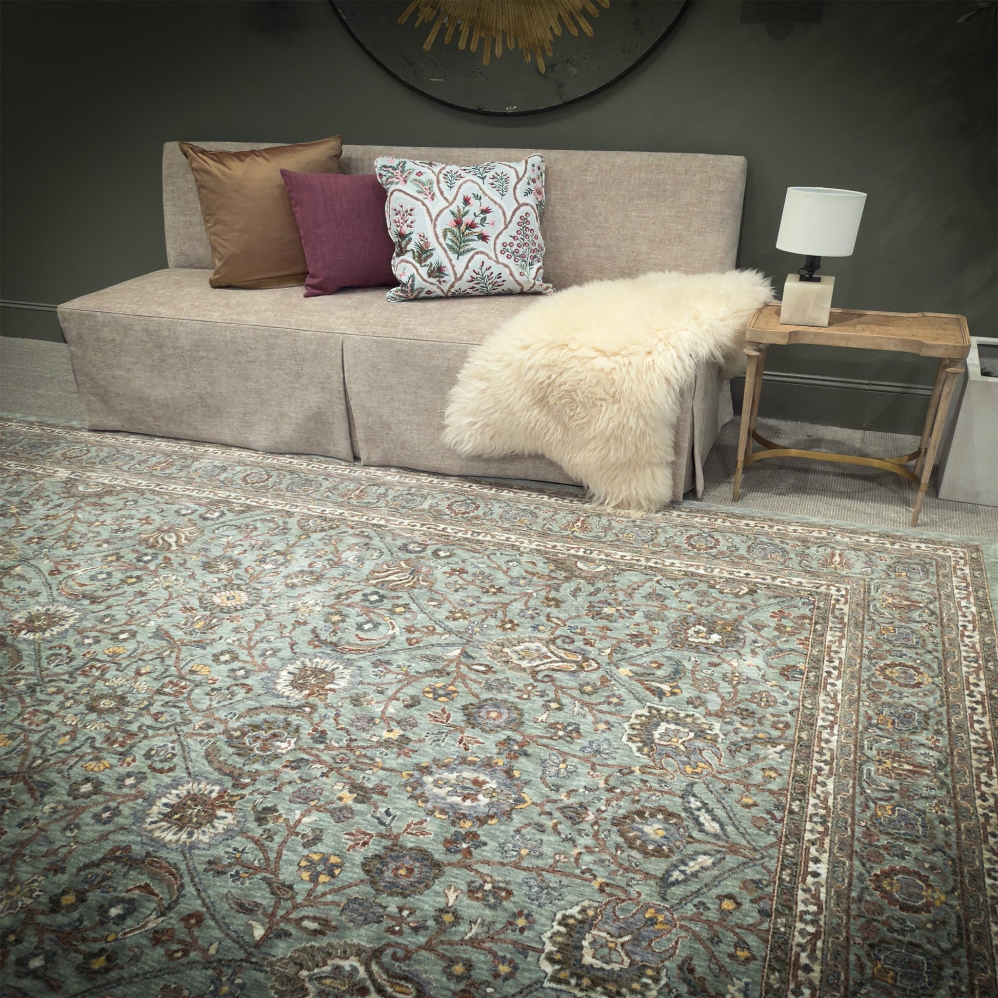Capel Mt. Pleasant Area Rug - Lt. Green - Lifestyle View