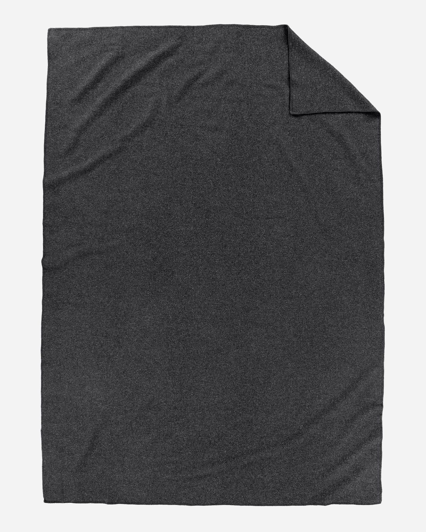 Eco-Wise Wool Solid Blanket | Charcoal