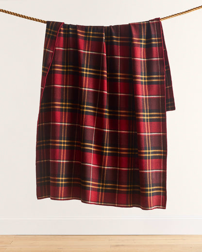 Eco-Wise Wool Plaid/Stripe Blanket | Lodge Plaid