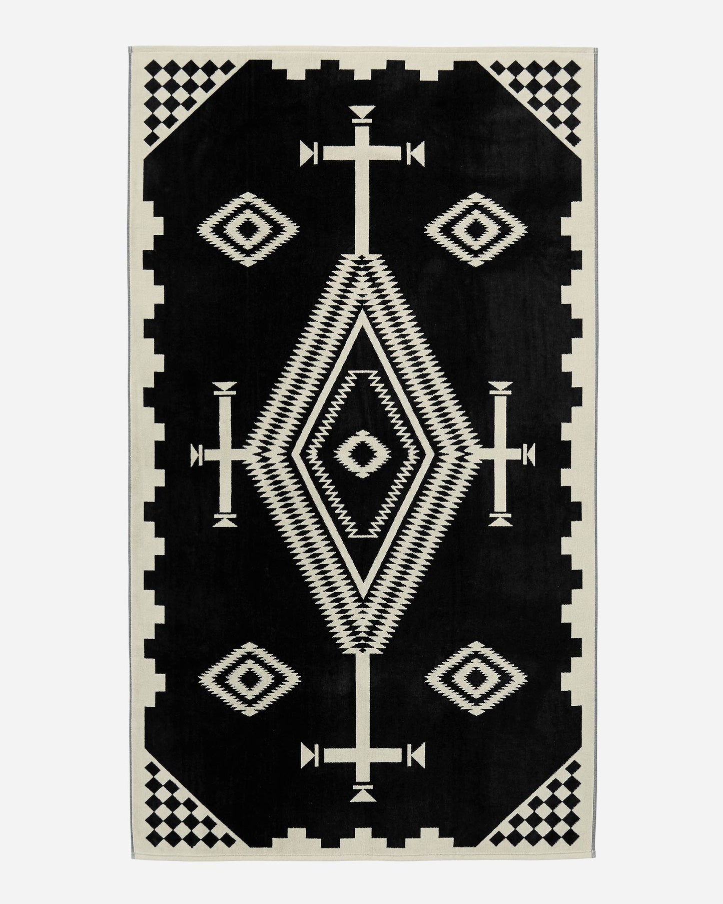 Los Ojos Spa Towel | Black/White