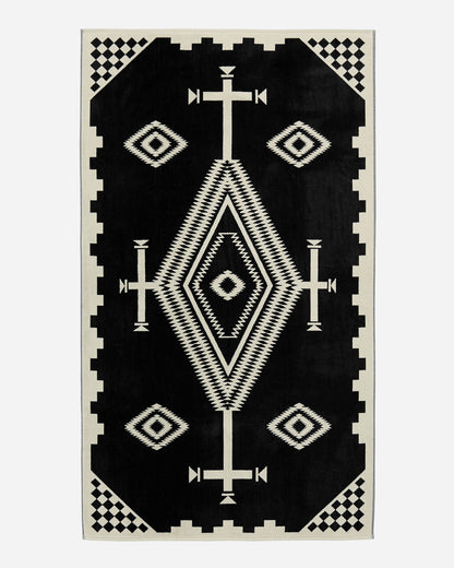 Los Ojos Spa Towel | Black/White