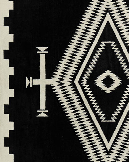 Los Ojos Spa Towel | Black/White
