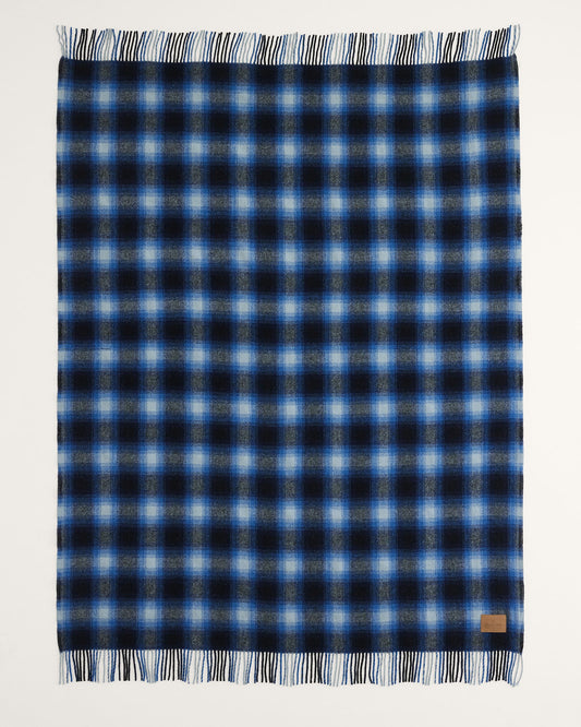 Motor Robe Throw With Leather Carrier | Midnight Ombre