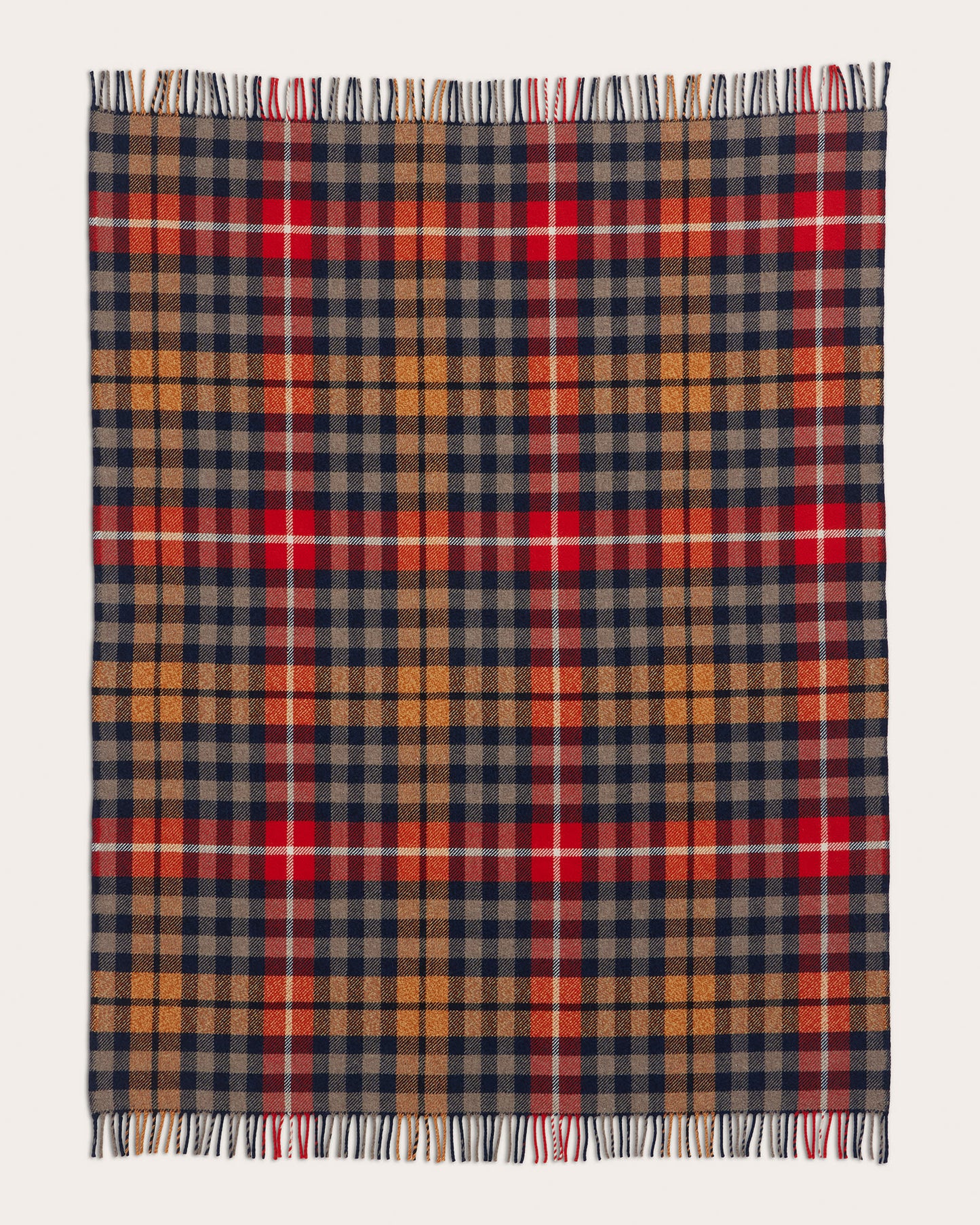Fireside Throw | Hickory Navy/Rust