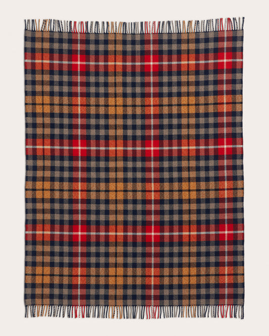 Fireside Throw | Hickory Navy/Rust
