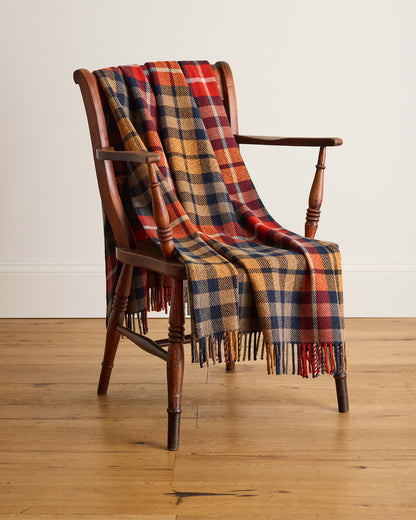 Fireside Throw | Hickory Navy/Rust