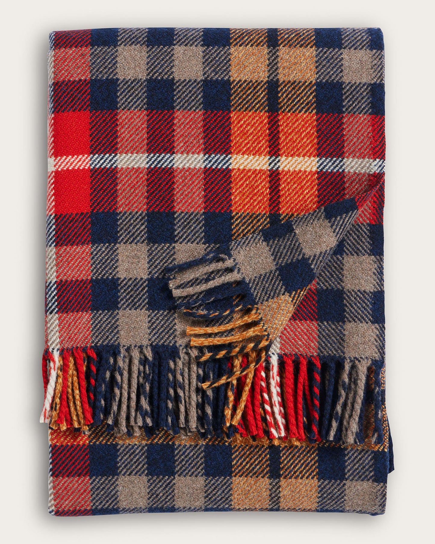 Fireside Throw | Hickory Navy/Rust