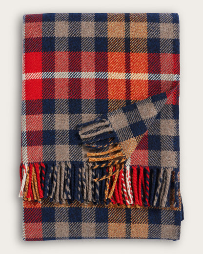 Fireside Throw | Hickory Navy/Rust
