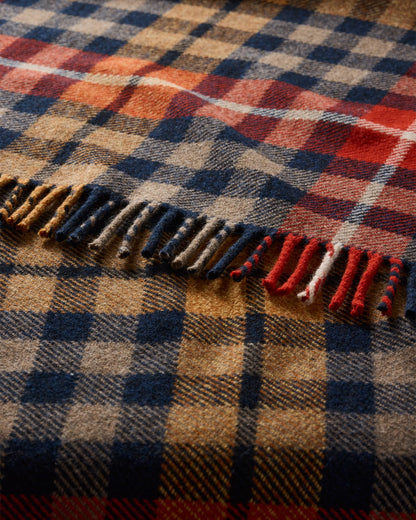 Fireside Throw | Hickory Navy/Rust